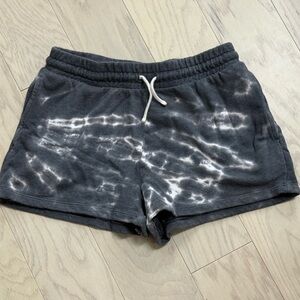 Zella Charcoal Gray Tie Dye Knit Shorts